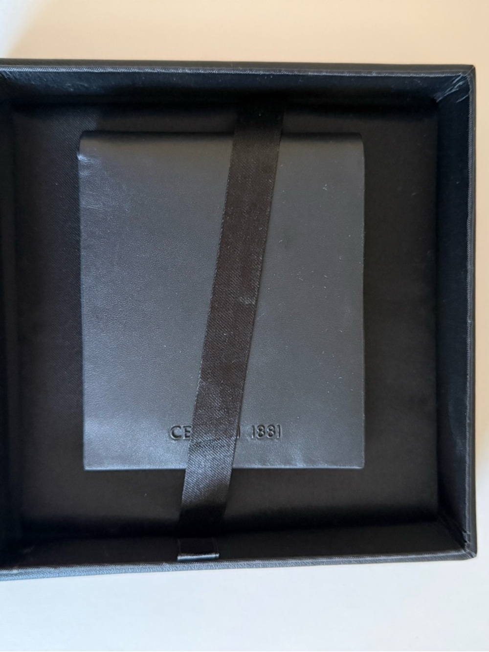 Authentic Cerruti 1881 Black Leather Wallet + box